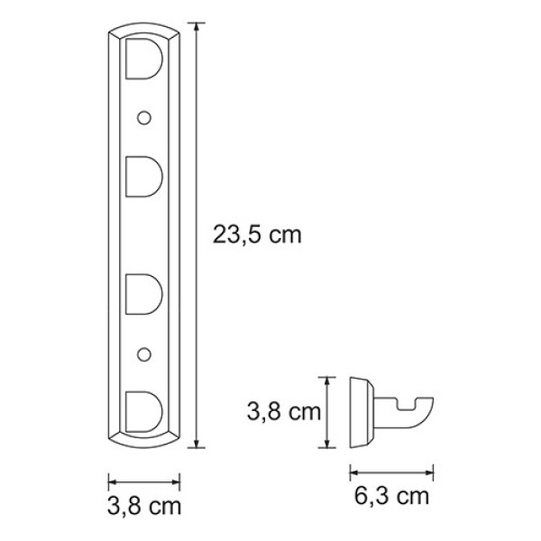 Крючок 4 крючка WasserKraf Kammel белый (K-8374W)