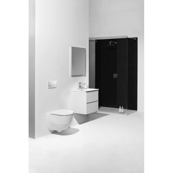 Инсталляция для подвесного унитаза Laufen PRO чаша унитаза Rimless с сиденьем микролифт и белой клавишей смыва (Z.RU93.0.761.6)