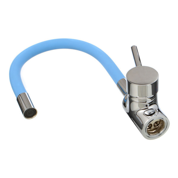 Смеситель для кухни Ex-promt Kitchen с гибким изливом, хром (Ex125.4-11 light blue) Смеситель для кухни Ex-promt Kitchen с гибким изливом, хром (Ex125.4-11 light blue)