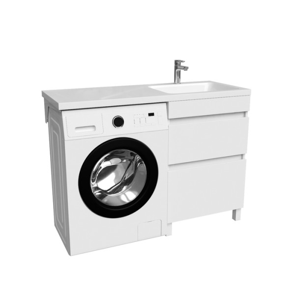Тумба для стиральной машины с раковиной Iddis Optima Home белая (OPH12RBi95K) Тумба для стиральной машины с раковиной Iddis Optima Home белая (OPH12RBi95K)