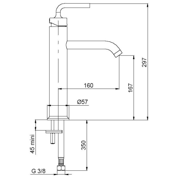 Смеситель для раковины Jacob Delafon Purist (E14404-4A-CP)