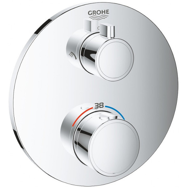 Смеситель для душа Grohe Grohtherm внешняя часть с термостатом хром (24076000)