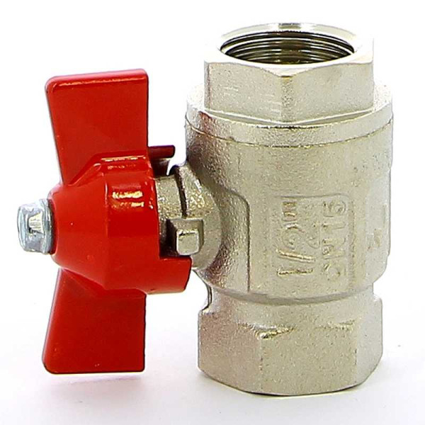 Кран Itap 1/2" ВВ шаровый Ideal (красная бабочка) (0920012) Кран Itap 1/2" ВВ шаровый Ideal (красная бабочка) (0920012)