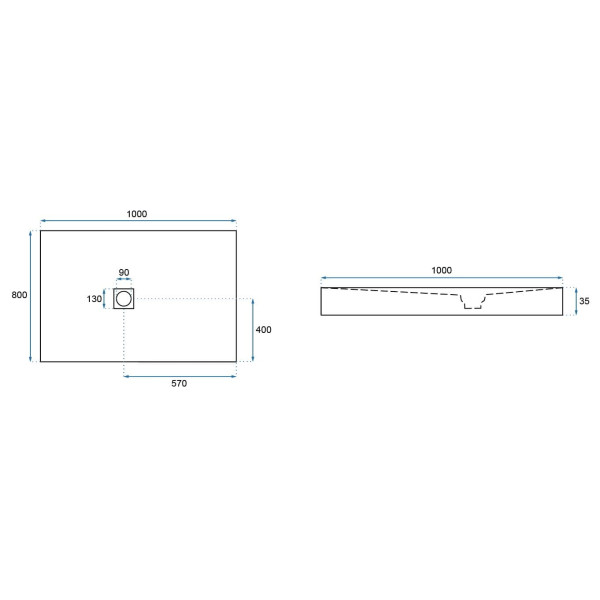 Душевой поддон REA Rock Grey 120x80 (REA-K4583)