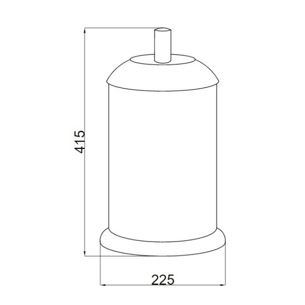 Ведро для мусора Boheme Murano 27x27x36 бронза (10914-W-BR)