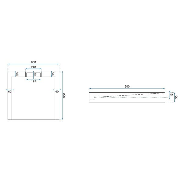 Душевой поддон REA Grand White 90x90 (REA-K4592)