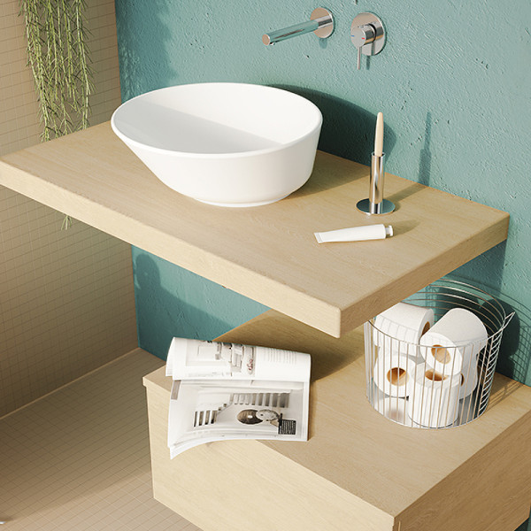 Раковина накладаная Vitra Geo 38 см белая (7421B003-0016) Раковина накладаная Vitra Geo 38 см белая (7421B003-0016)