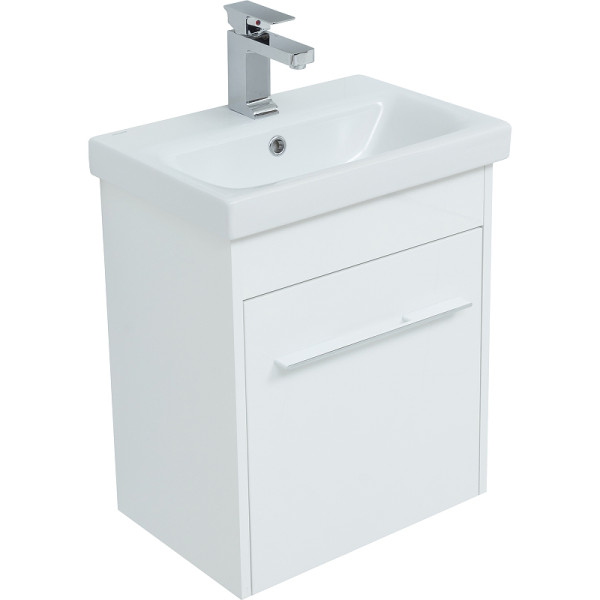 Тумба подвесная Aquanet Августа 50 (Moduo Slim) белый (ручки хром) (00274015) Тумба подвесная Aquanet Августа 50 (Moduo Slim) белый (ручки хром) (00274015)