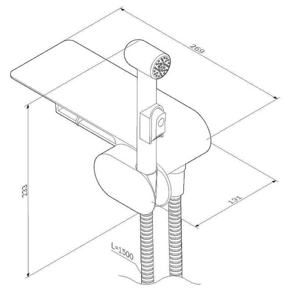 Смеситель с гигиеническим душем AM.PM Like черный матовый (F0202622) Смеситель с гигиеническим душем AM.PM Like черный матовый (F0202622)