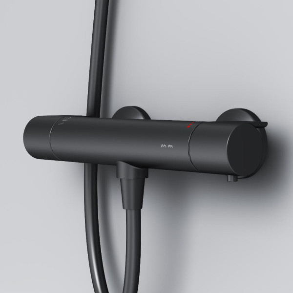 Смеситель для душа AM.PM X-Joy с термостатом черный (F85A40022)