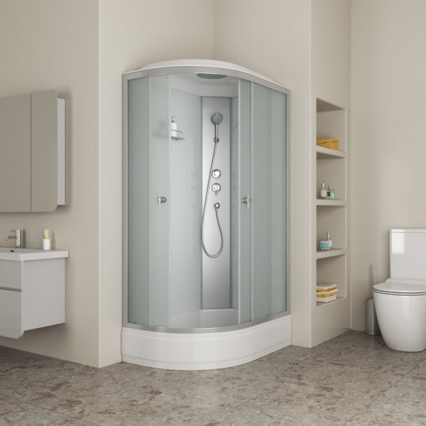 Душевая кабина Eco 80x120 стекло матовое, профиль хром матовый (NG-3324-14R) Душевая кабина Eco 80x120 стекло матовое, профиль хром матовый (NG-3324-14R)