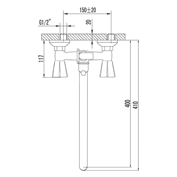 Смеситель для ванны и душа Melodia Dinatro Rus с душевым гарнитуром (MDV40141R0) Смеситель для ванны и душа Melodia Dinatro Rus с душевым гарнитуром (MDV40141R0)