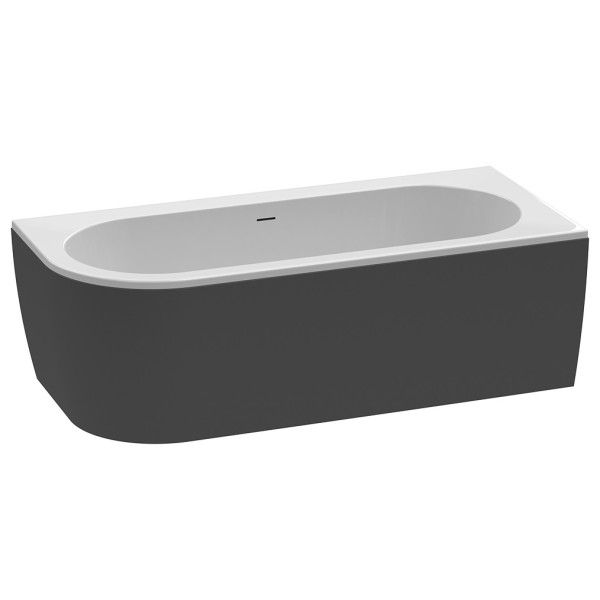 Ванна акриловая Cezares Slim 179x79x60 правосторонняя черный матовый (SLIM CORNER-180-80-60-R-NERO-SET)