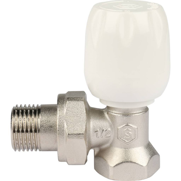 Клапан регулировочный угловой 1/2" с неподъемным шпинделем Stout SVRs-1152-000015 Клапан регулировочный угловой 1/2" с неподъемным шпинделем Stout SVRs-1152-000015