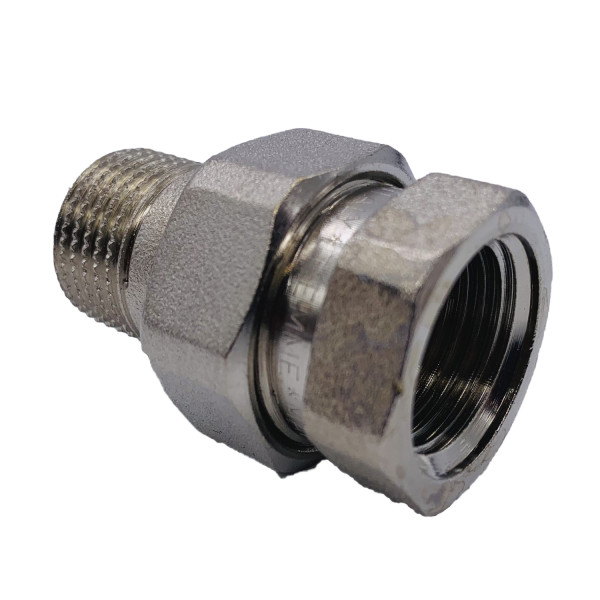 Сгон прямой (американка) 1/2" ВН Tiemme (никель) 1500073 / 1555N000404 Сгон прямой (американка) 1/2" ВН Tiemme (никель) 1500073 / 1555N000404