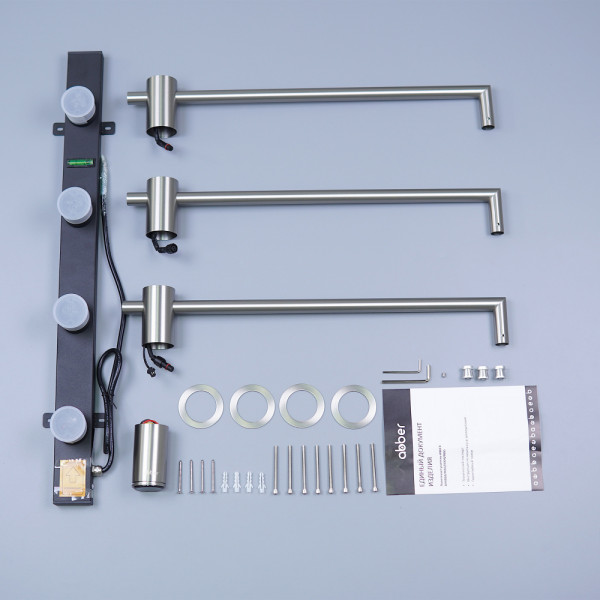 Полотенцесушитель электрический Abber Charme 520x495 сталь брашированная (AH4003BST) Полотенцесушитель электрический Abber Charme 520x495 сталь брашированная (AH4003BST)