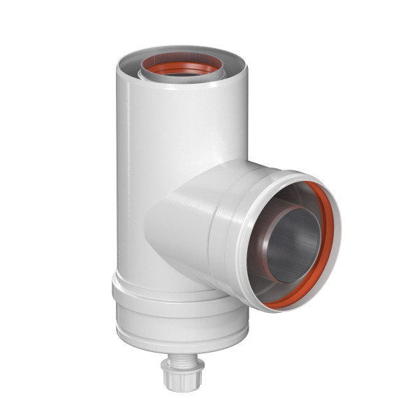 Конденсатоcборник Т-образный коаксиальный Okseler D60/100 (oks00071) Конденсатоcборник Т-образный коаксиальный Okseler D60/100 (oks00071)