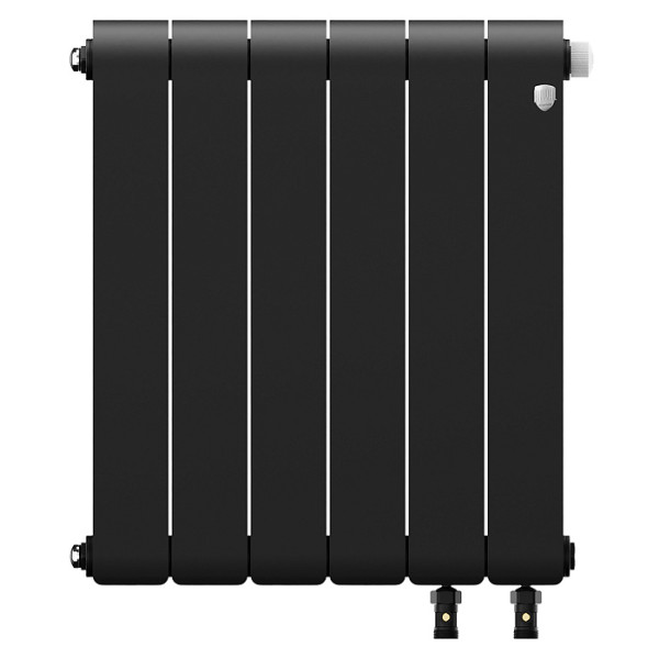 Радиатор биметаллический Royal Thermo Infinity 500 Noir Sable VR80 (6 секций) Чёрный (RTINNSVR805006)