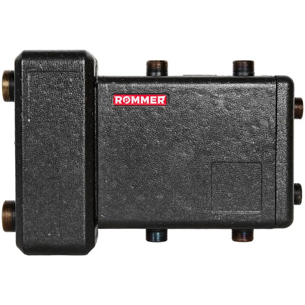Коллектор распределительный (дублер компакт) с гидроразделителем Rommer на 1+1+1 контура до 85 кВт, в теплоизоляции (RDG-1018-024013) Коллектор распределительный (дублер компакт) с гидроразделителем Rommer на 1+1+1 контура до 85 кВт, в теплоизоляции (RDG-1018-024013)