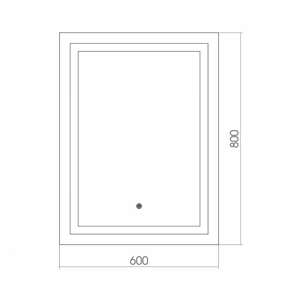Зеркало Azario Рига-3 600х800 c подсветкой и диммером, сенсорный выключатель + подогрев + часы (ФР-00001491) Зеркало Azario Рига-3 600х800 c подсветкой и диммером, сенсорный выключатель + подогрев + часы (ФР-00001491)