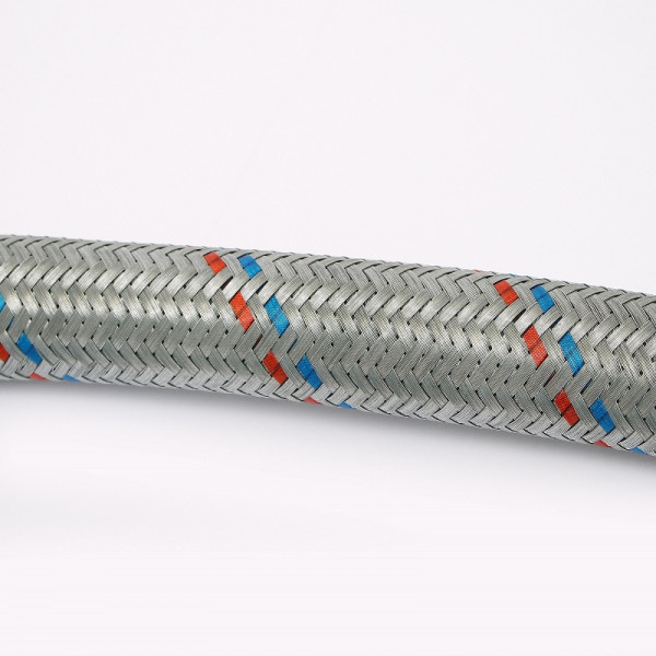 Подводка гибкая антивибрационная Uni-Fitt 800 мм 1" НВ угловая DN 25 оплётка из оцинкованной стали (505S4408)