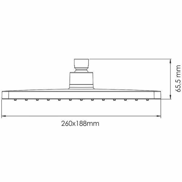 Душ верхний WasserKRAFT 26x18,8 черный (A340)