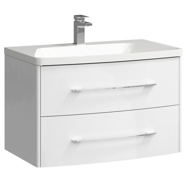 Тумба подвесная Aqwella Neringa 795x120x475 белая (NER0108)