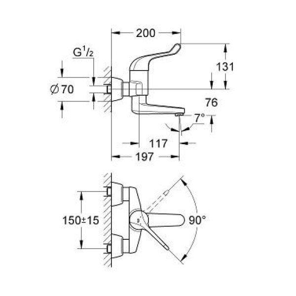 Смеситель для раковины Grohe Euroeco (32792000)