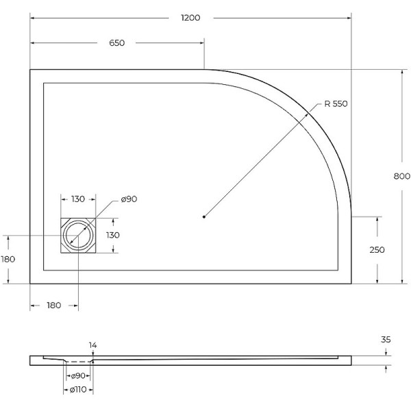 Душевой поддон BelBagno Uno 120x80x3,5 белый (TRAY-MR-UNO-RH-120/80-550-35-W-R-CR) Душевой поддон BelBagno Uno 120x80x3,5 белый (TRAY-MR-UNO-RH-120/80-550-35-W-R-CR)