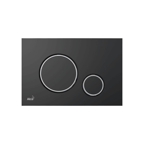 Клавиша смывная Alcaplast черная матовая/хром глянцевый (M778)