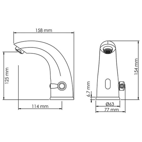 Смеситель сенсорный для раковины WasserKRAFT Rossel 2813