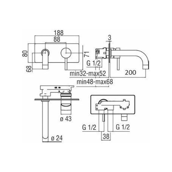Смеситель для раковины Nobili Live (LV00198/1CR) Смеситель для раковины Nobili Live (LV00198/1CR)