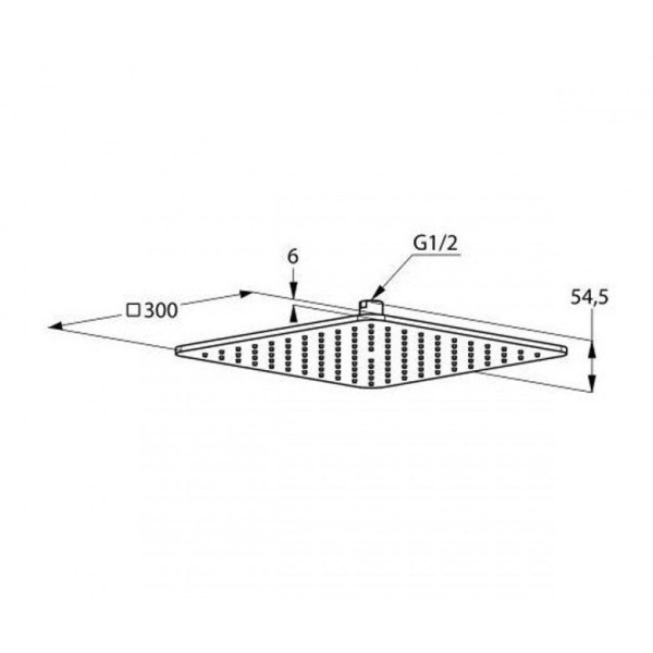 Верхний душ Kludi A-QA 300*300*54 хром (6453005-00)