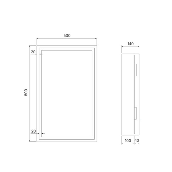 Шкаф зеркальный с подсветкой Iddis Zodiac 50x80 (ZOD5000i99)