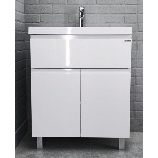 Тумба напольная Bazis 70 Graffo белый глянец В1 Домино (DGr2401T) Тумба напольная Bazis 70 Graffo белый глянец В1 Домино (DGr2401T)