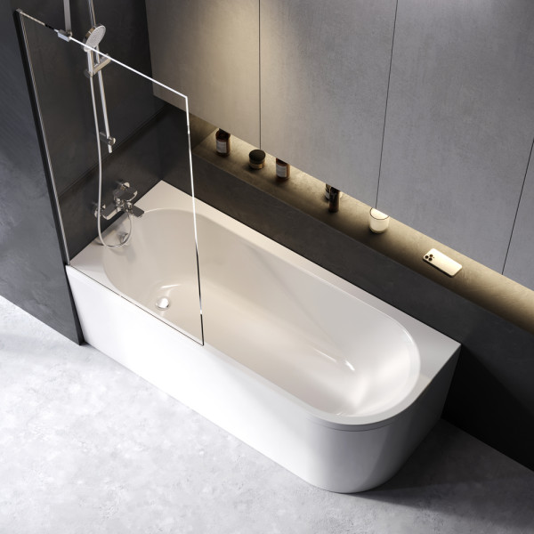 Ванна акриловая AM.PM X-joy 170x70 левосторонняя c каркасом, с фронтальной панелью белая (W94A-170L70W-ARP)