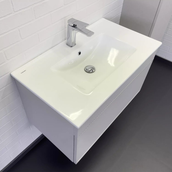 Тумба подвесная с раковиной Comforty Мадрид 800x465x465 серый шёлк (00-00018685)