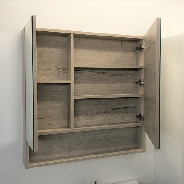 Шкаф зеркальный Comforty Палини 800x800x135 белый (00-00001330)