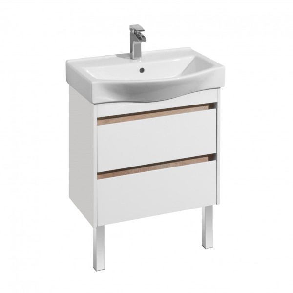 Тумба подвесная Aquaton Нортон 616x357x554 белый, дуб эндгрейн (1.A248.8.01N.T01.0)