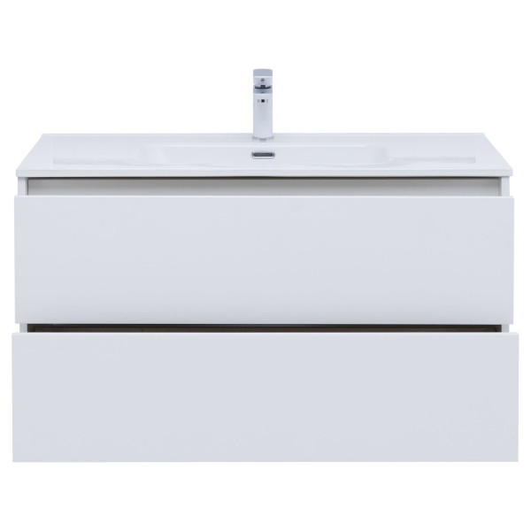 Тумба подвесная Aquanet Lino 100 (Flat) белый глянец (287544)