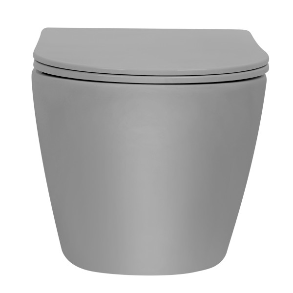 Унитаз подвесной Abber Bequem 355x490x360 серый матовый (AC1101TMG) Унитаз подвесной Abber Bequem 355x490x360 серый матовый (AC1101TMG)