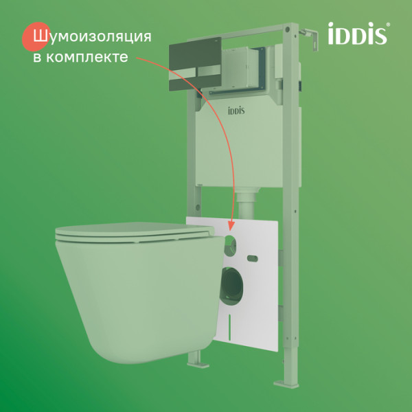 Инсталляция с унитазом с клавишей смыва Iddis (BASRNU6i73)