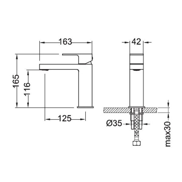 Смеситель для раковины Zeegres Z.TERNI (16003001) Смеситель для раковины Zeegres Z.TERNI (16003001)