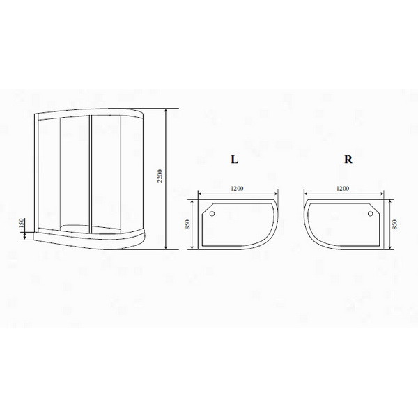 Кабина гидромассажная Timo Lux 1200*850*2200 L низкий поддон (T-7702 L) Кабина гидромассажная Timo Lux 1200*850*2200 L низкий поддон (T-7702 L)