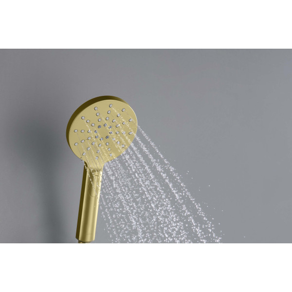 Душевая лейка Aquatek Оберон Select 120 3 jet шлифованное золото (AQ2006BG)