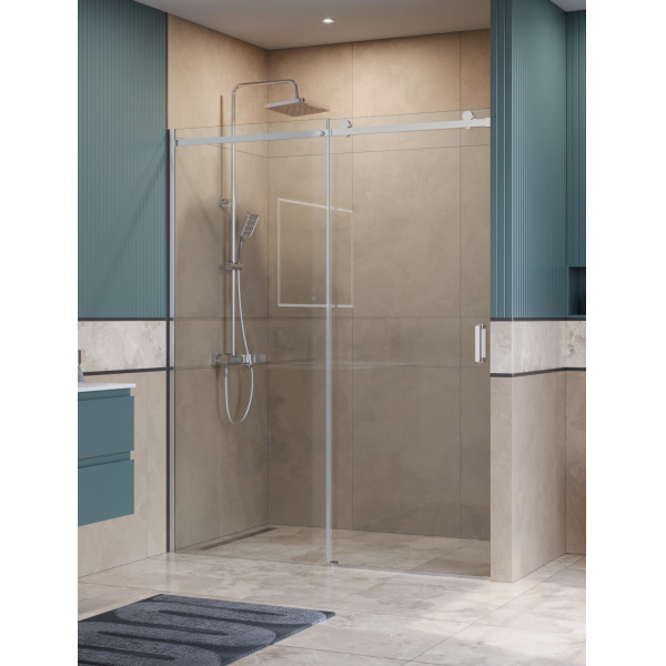 Душевая дверь BelBagno Soft Close-2 160x200 стекло прозрачное, профиль хром глянцевый (SOFT_CLOSE-2-BF-1-160-C-Cr)