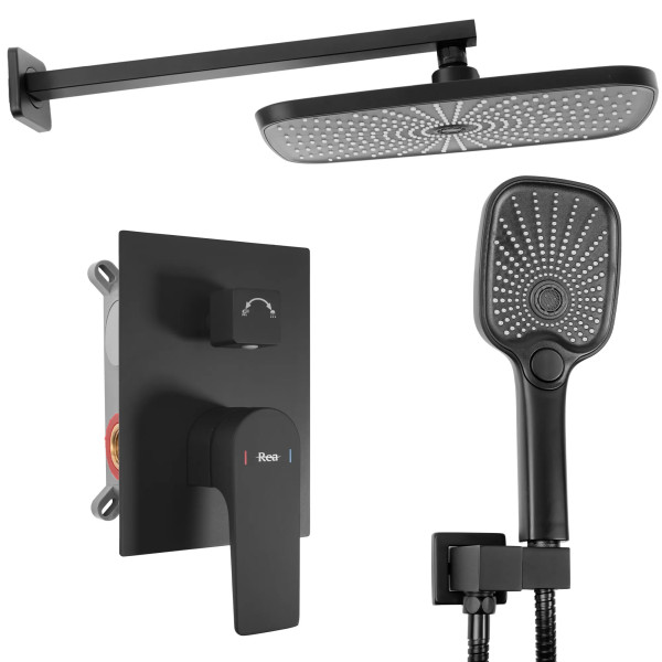 Душевая система Rea Moby Black mat (REA-P2402)