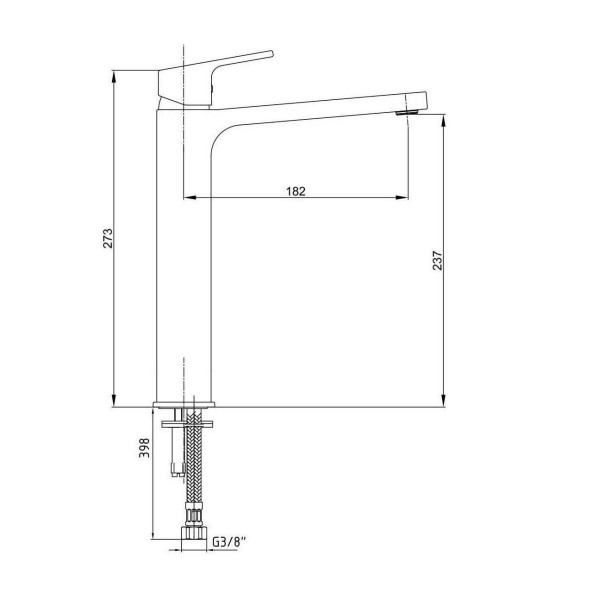 Смеситель для раковины E.C.A. Tiera черный (103588002EX)