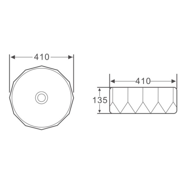 Раковина накладная Iddis 41x41 черная (BB1409H301)