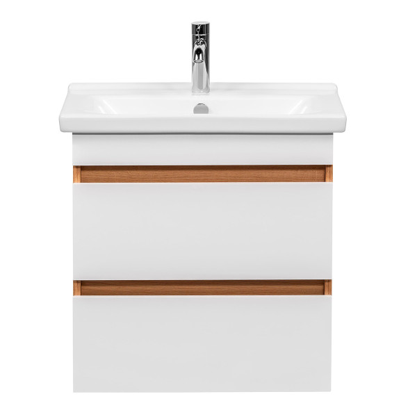 Тумба подвесная Aquanika Base 585x430x525 дуб золотой/белый (AQB584352RU116)